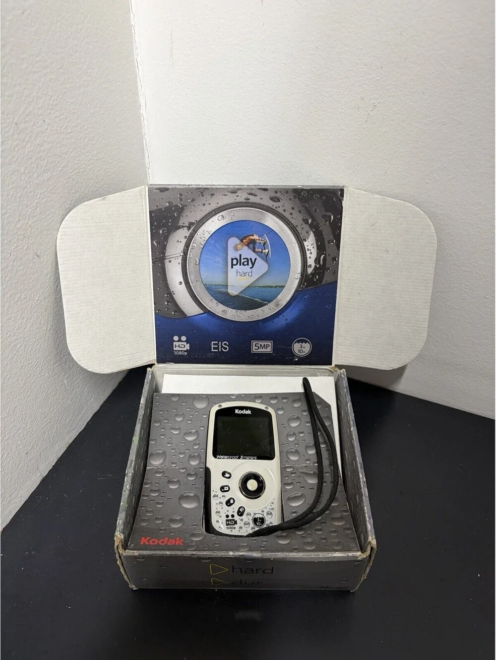 Kodak PlaySport Zx3 White Waterproof Pocket Video Camera Full HD1080